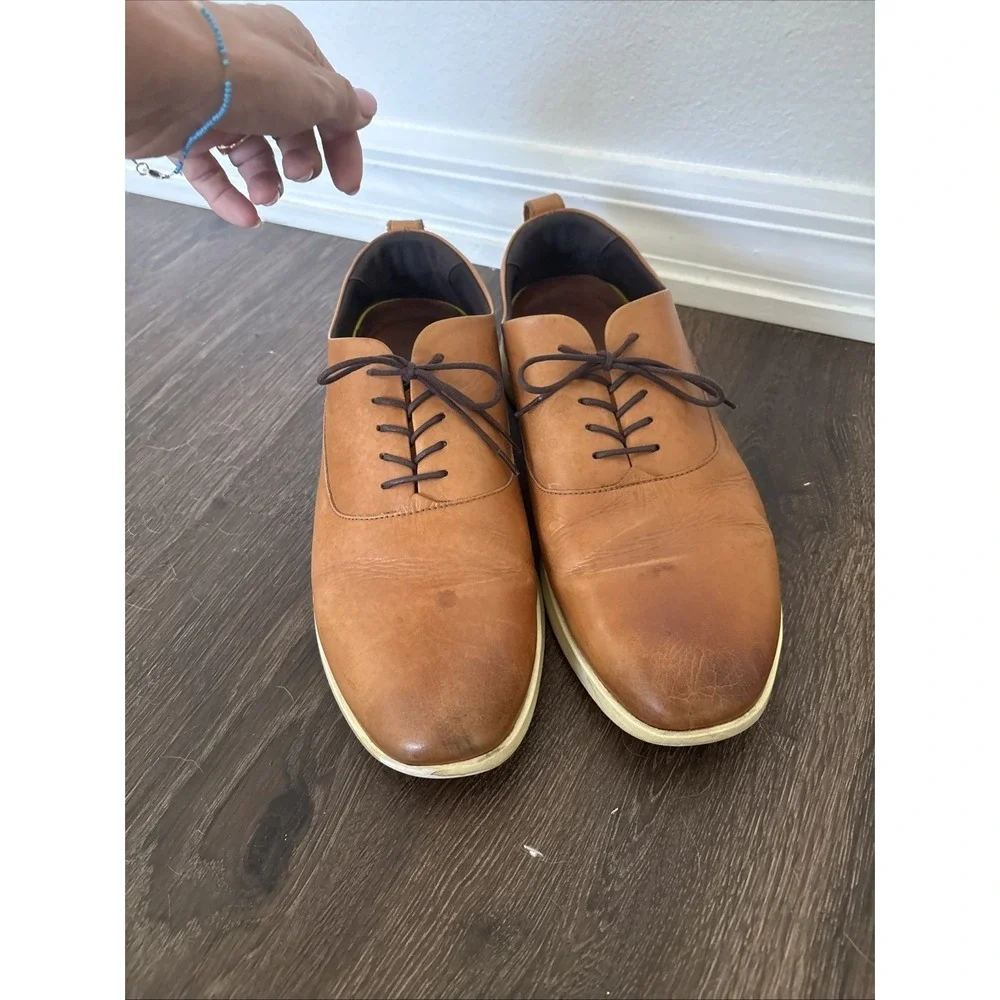 Wolf & Shepherd Crossover Longwing Oxfords Men's 11.5M Brown Leather Shoes